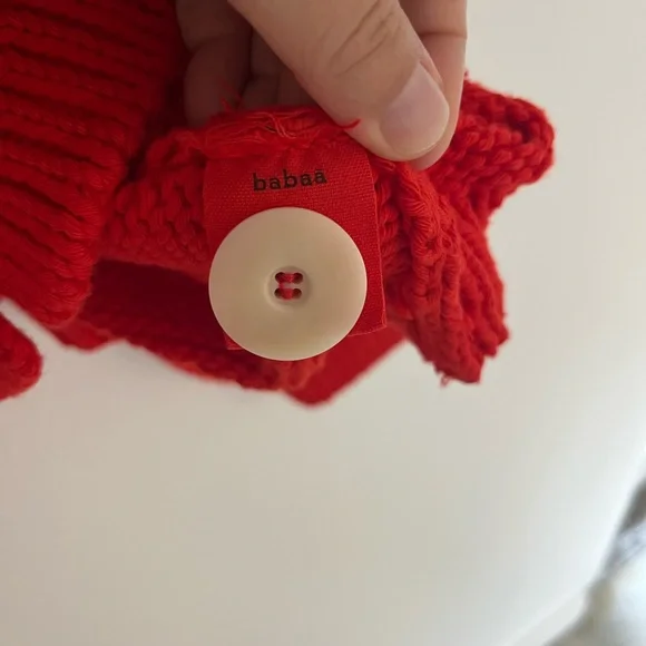 Babaa no22 cardigan in Summer Flame Red - Picture 6 of 9